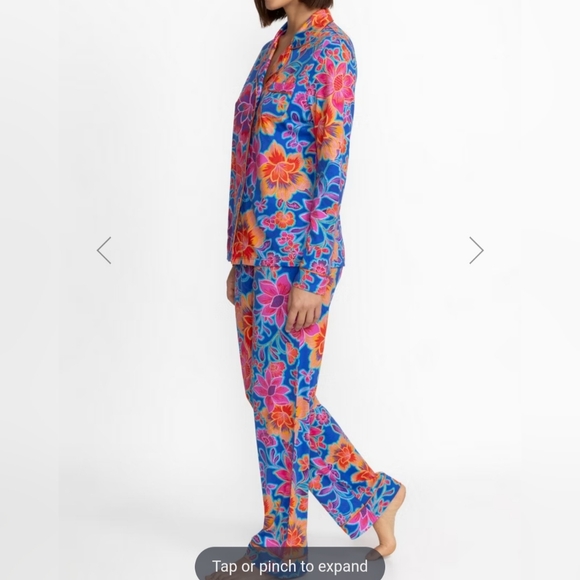 Johnny Was Vibrant Floral Pajama Set, Size XS. - Picture 2 of 16